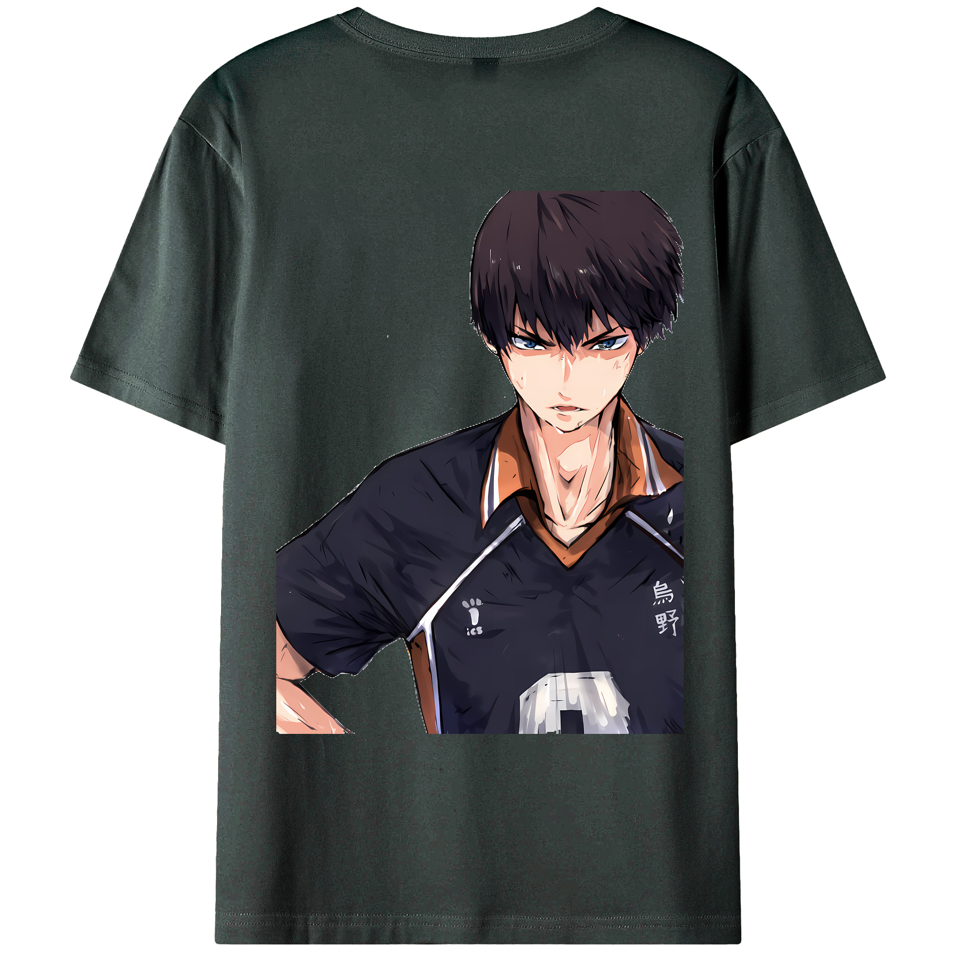 （画像用） ハイキュー!! Haikyu!! 綿100％ メンズ半袖Tシャツ（バックプリント） 通気性